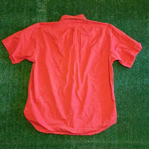 VINTAGE POLO RALPH LAUREN BLAKE MENS CASUAL SHIRT RED MULTICOLOR HORSE LOGO SZ L - Picture 4 of 5